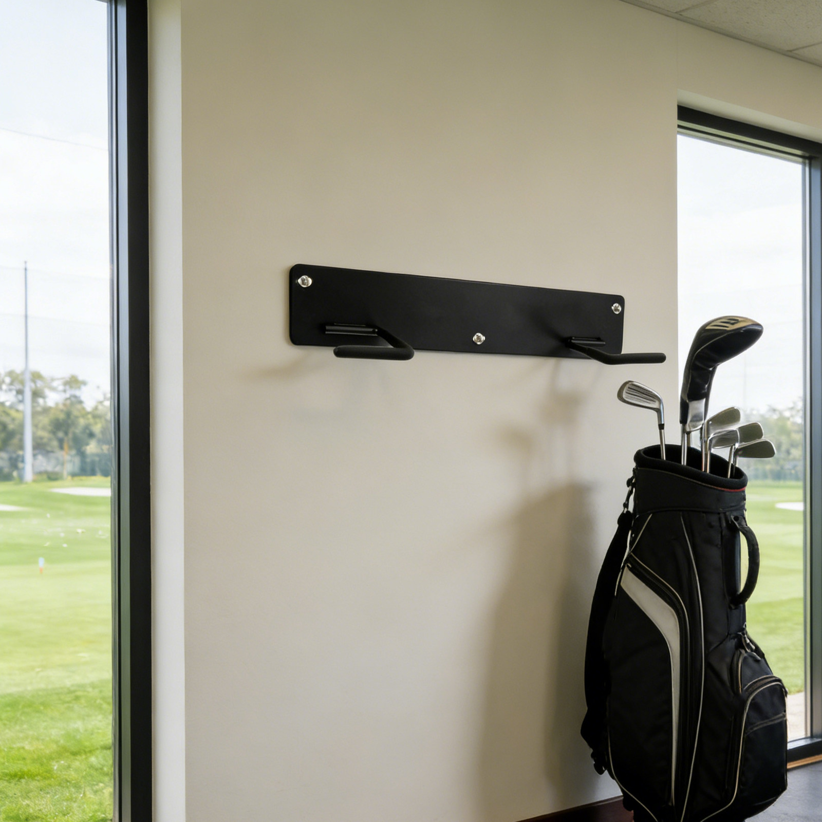 Sports Equipment Garage Organizer - ชั้นวางกระเป๋ากอล์ฟแบบติดผนัง อุปกรณ์จัดระเบียบในโรงรถ พร้อมสกรูขยาย ประหยัดพื้นที่ ที่แขวนกระเป๋ากอล์ฟ อุปกรณ์จัดระเบียบอุปกรณ์กีฬา