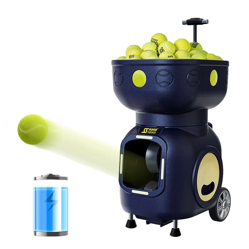 Sports Equipment Tennis - เครื่องยิงลูกเทนนิสอัตโนมัติแบบพกพา 120 ลูก อุปกรณ์ฝึกซ้อมกีฬา ABS เหล็ก