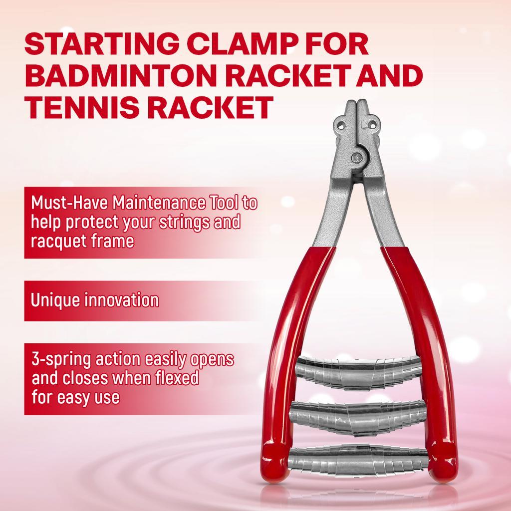 Sports Equipment That Starts With A - แคลมป์ร้อยเอ็นไม้เทนนิสเหล็กทนทาน แคลมป์เริ่มต้นแบบมืออาชีพ หัวกว้าง อุปกรณ์กีฬาสำหรับร้อยเอ็นไม้เทนนิส