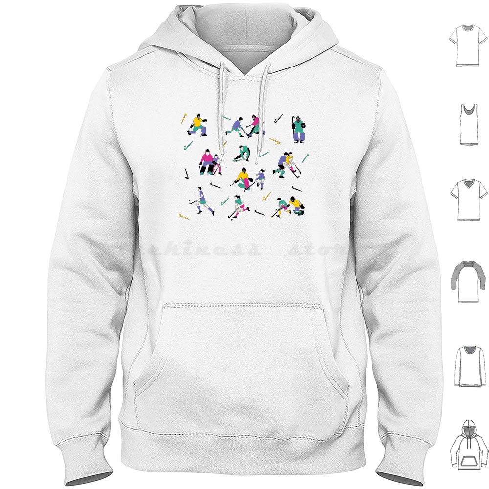 Field Hockey Stick - เสื้อฮู้ดลายฮอกกี้แขนยาว นักฮอกกี้ ฮอกกี้สนาม ฮอกกี้ฟิลด์ฮอกกี้ ผู้รักษาประตูฮอกกี้ ฮอกกี้สติ๊ก