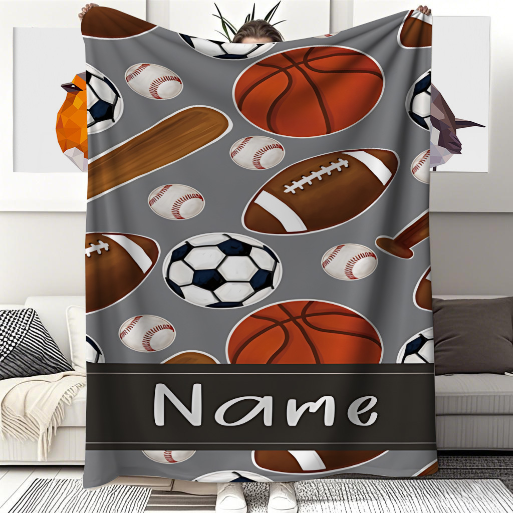ผ้าห่มกีฬาแบบกำหนดเองสีเทา สไต - Sports Equipment With Names บทวิจารณ์และราคา