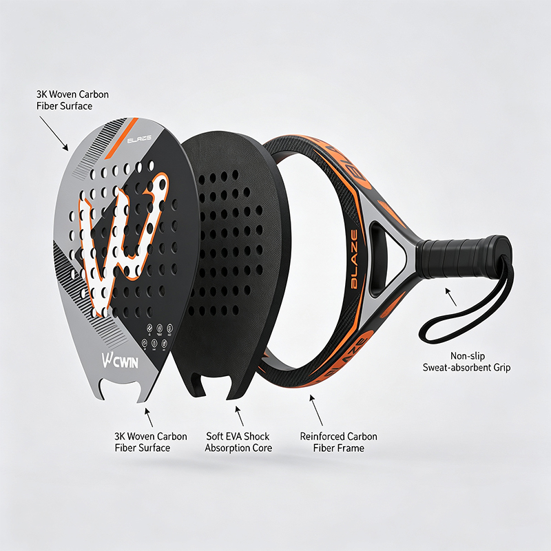 ไม้เทนนิสพาเดล CWIN BLAZE 3K ค - Badminton Racket Carbon บทวิจารณ์และราคา