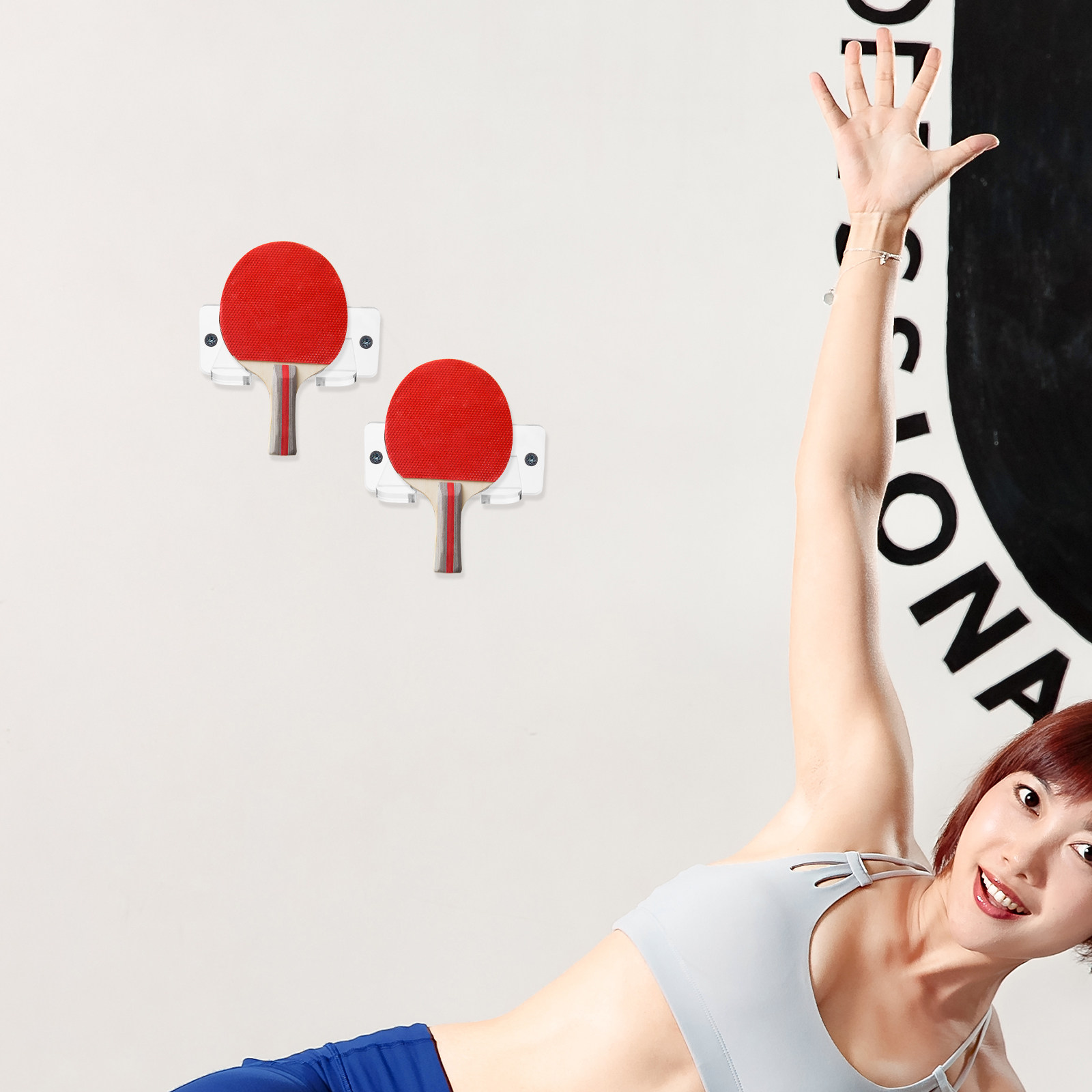 ที่แขวนไม้ปิงปอง 2 ชิ้น อะคริล - Sports Equipment Tennis บทวิจารณ์และราคา